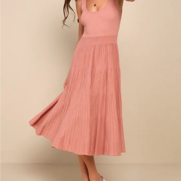 Lulus Dresses & Skirts - Lulus Dusty Rose Midi Sweater Dress, Size S